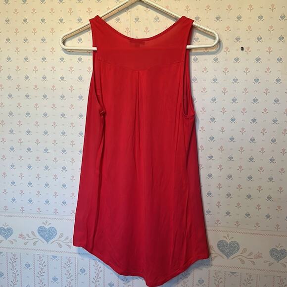 Express Watermelon Pink Front Zip Up Sleeveless Tank Top - Picture 3 of 11